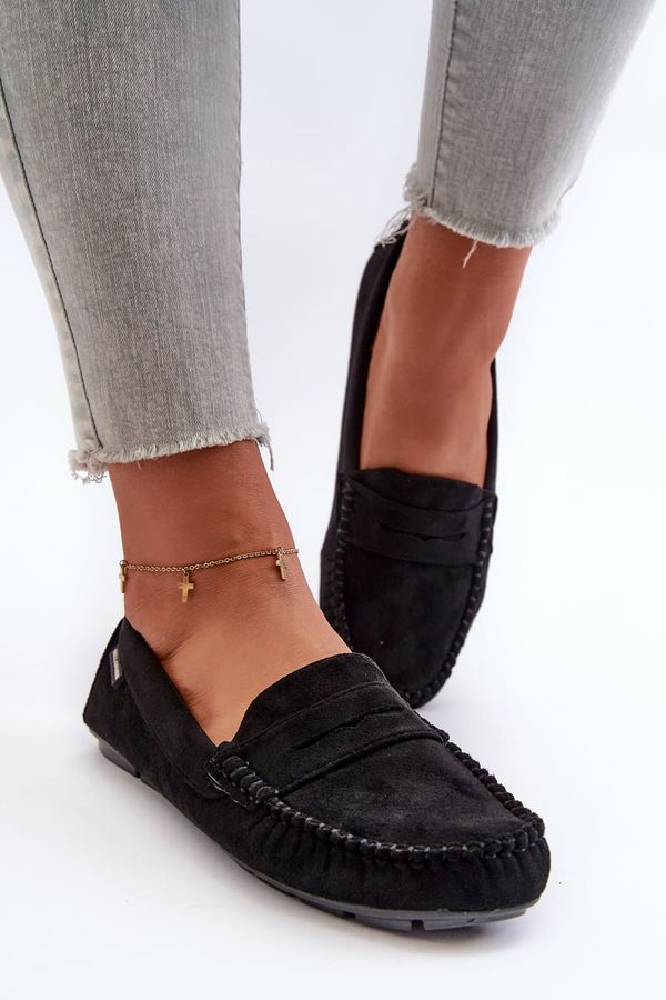 Kesi Women's loafers made of Eco Suede Black Rerceria