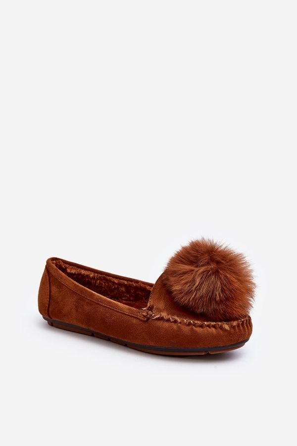 Kesi Women's loafers with Camel Novas fur