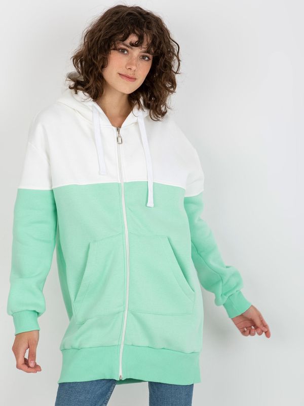 Fashionhunters Women's Long Hoodie - Turquoise