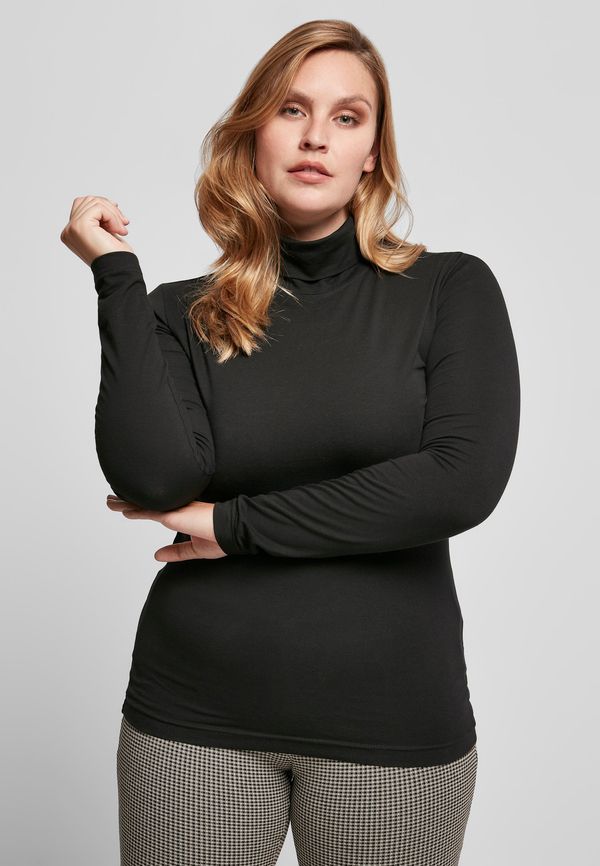 Urban Classics Women's LS Turtleneck - Black