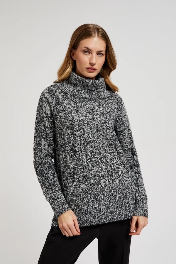 Moodo Women's melange sweater MOODO - black