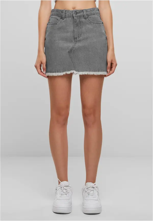 Urban Classics Women's Mini Denim Skirt UC - Grey