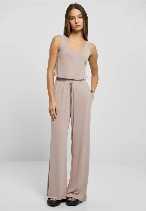 Urban Classics Women's modal jumpsuit without long sleeves dukrose