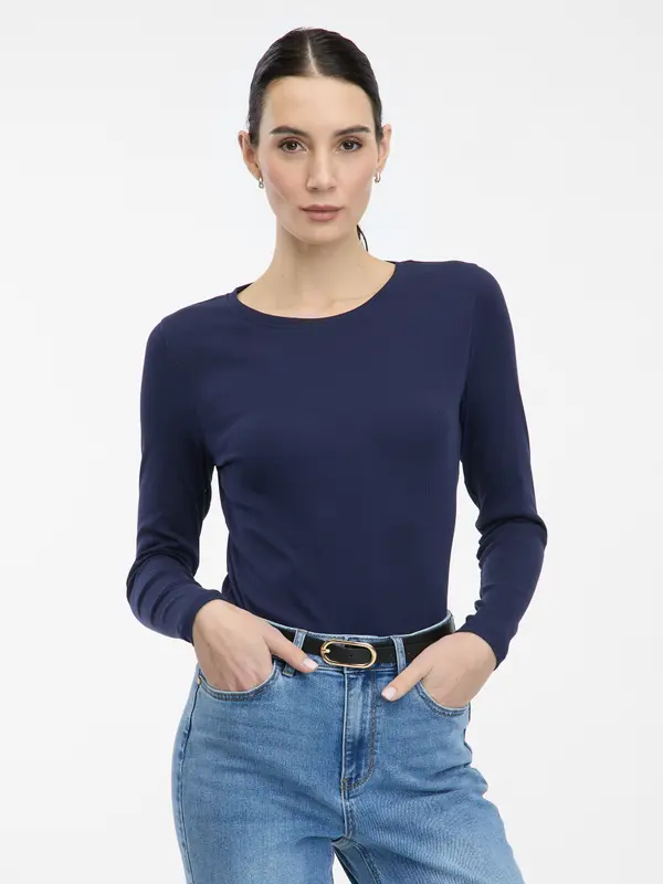 Orsay Women's Navy Blue Long Sleeve T-Shirt ORSAY - Women's