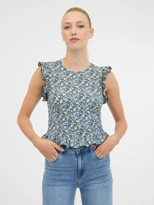 Orsay Women's Navy Blue Short Sleeve T-Shirt ORSAY - Women's