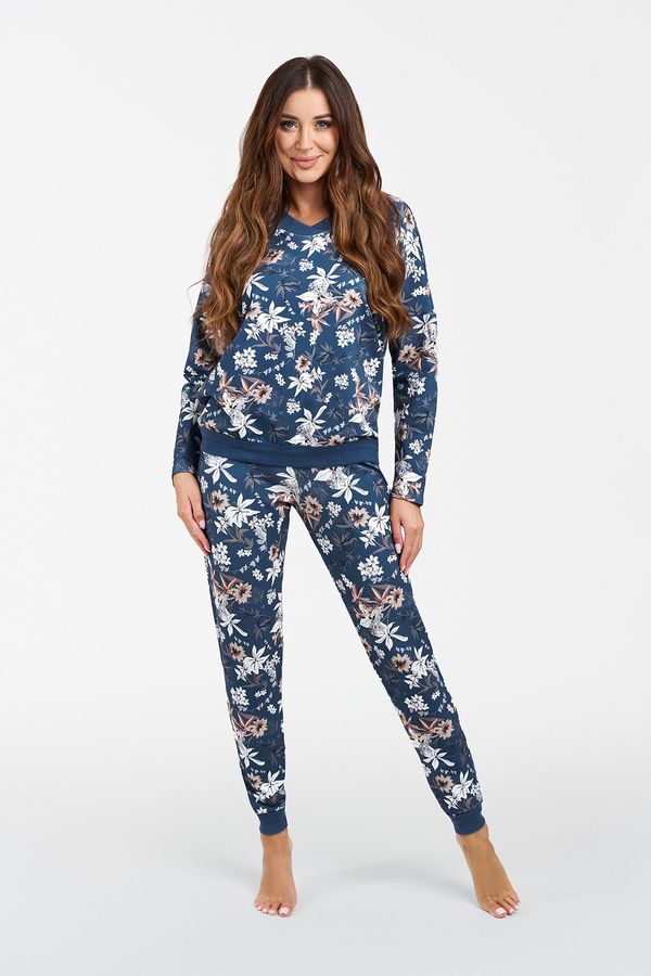 Italian Fashion Women's Nikjana set, long sleeves, long legs - print