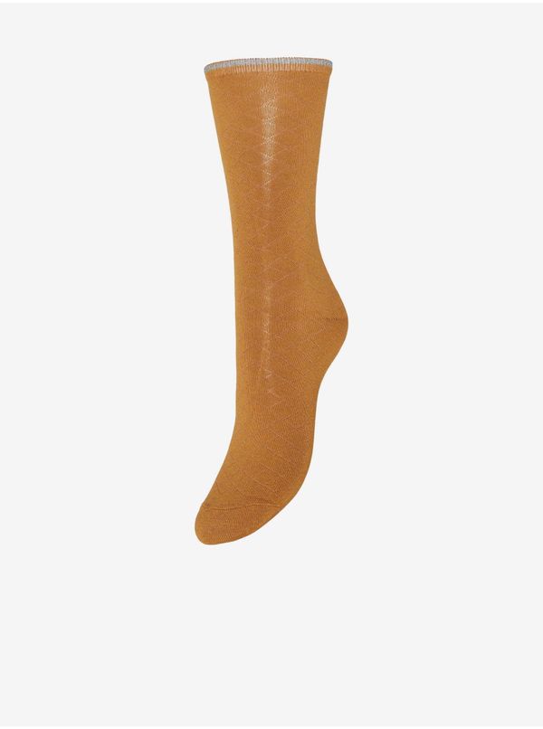 Vero Moda Women's orange patterned socks VERO MODA Hello - Women