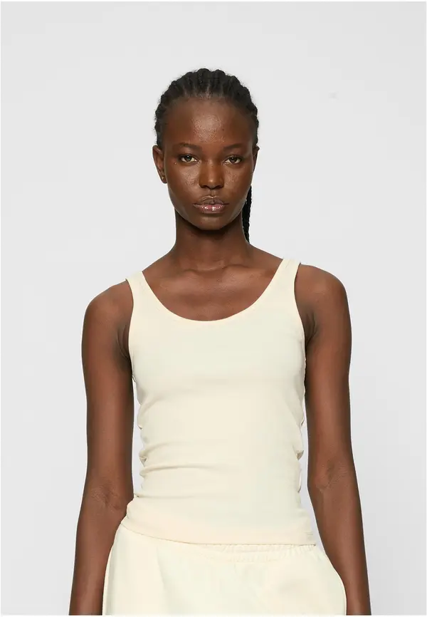 Urban Classics Women's Organic Basic Tank Top 2 Pack - White Sand + Black