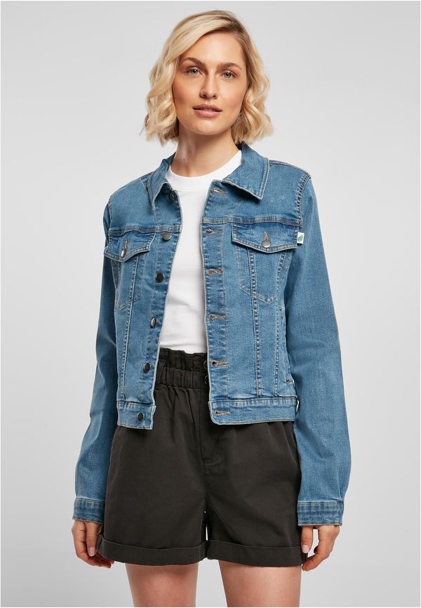 Urban Classics Women's Organic Denim Jacket Clear Blue Washed