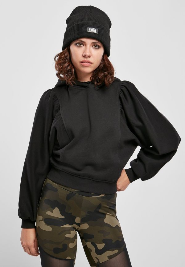 Urban Classics Women's Organic Gathering Batwing Hoody Black