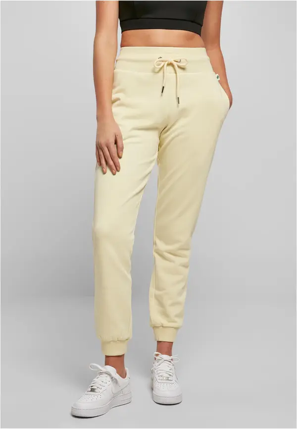Urban Classics Women's Organic High-Waisted Sweatpants Soft Yellow
