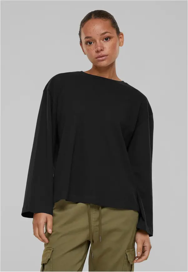 Urban Classics Women's Organic Oversized Long Sleeve Black