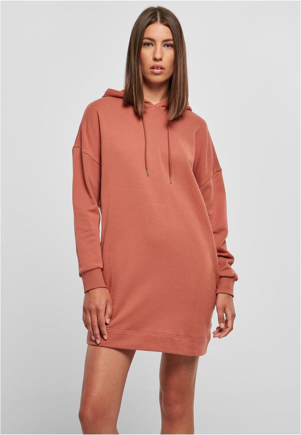 UC Ladies Women's Organic Oversized Terry Dress with Terracotta Hood