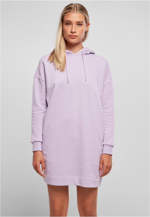 Urban Classics Women's Organic Oversized Terry Lilac Hooded Terry Dress