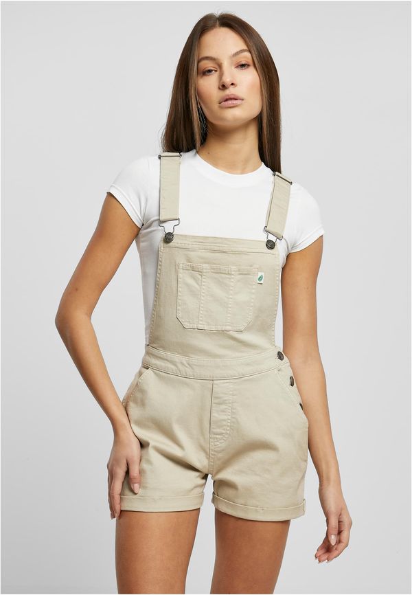 Urban Classics Women's Organic Short Dungaree Offwhite Raw