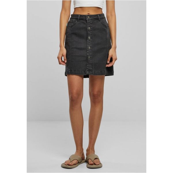 Urban Classics Women's Organic Stretch Denim Skirt with Black Wash