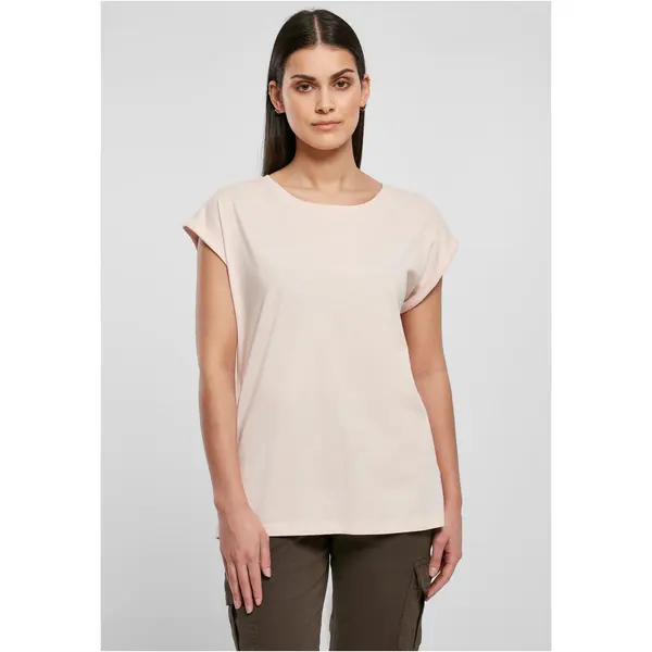 Urban Classics Women's Organic T-Shirt with Extended Shoulder Pink