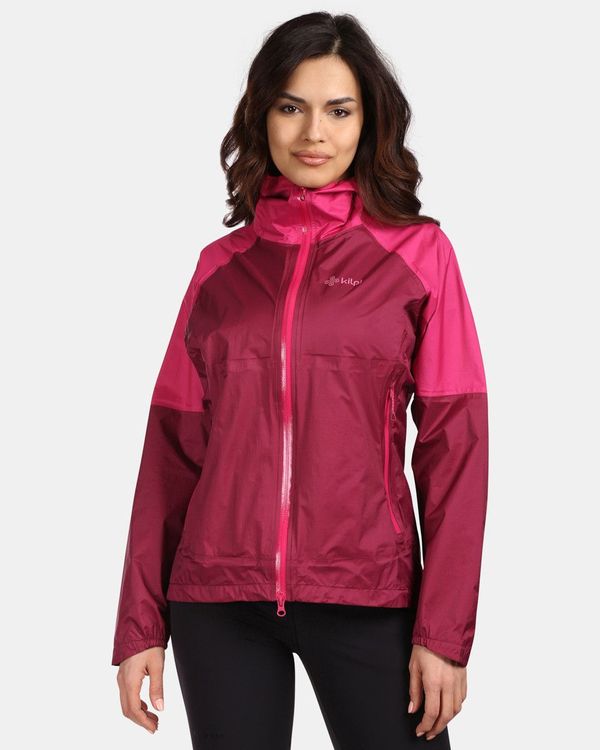 Kilpi Women's outdoor hardshell jacket Kilpi HURRICANE-W Dark red