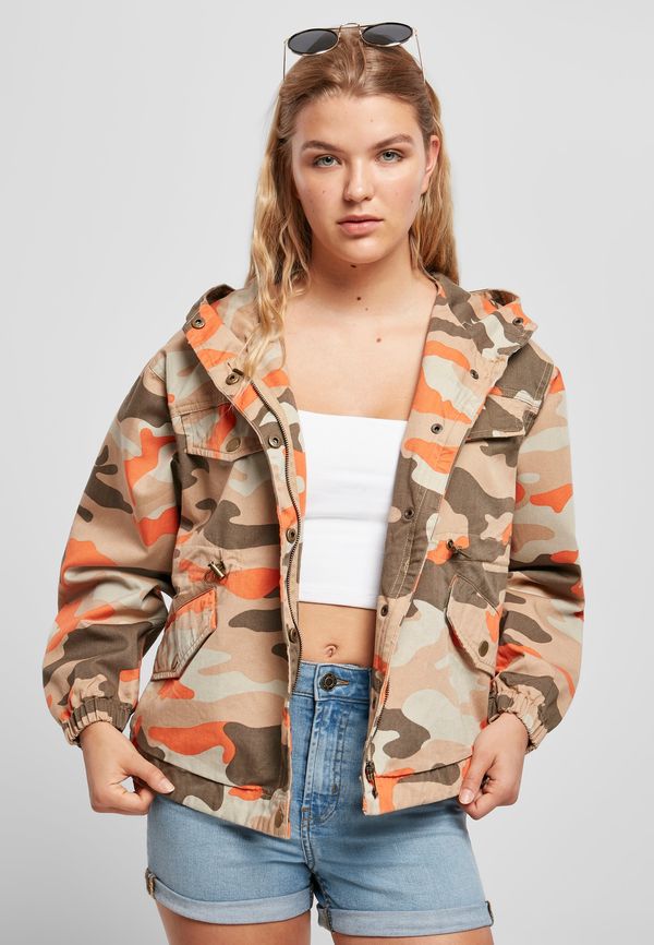 Urban Classics Women's Oversized Camo Parka Jacket with Brick Mask