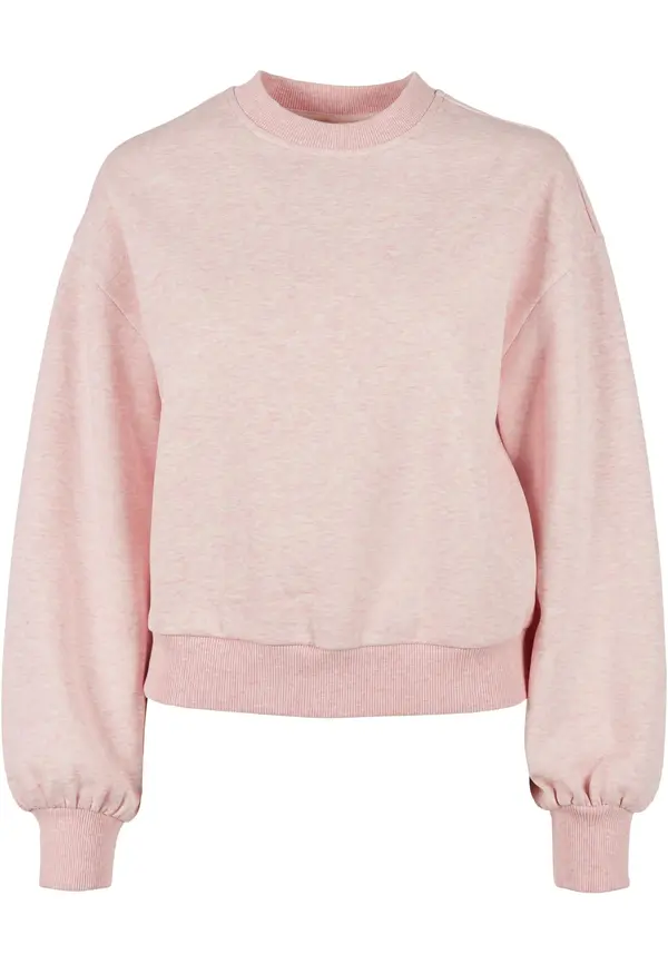 Urban Classics Women's oversized color Melange Crewneck pink melange