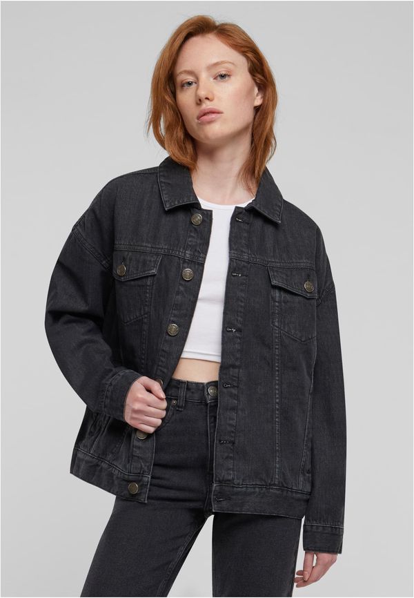 Urban Classics Women's oversized denim jacket from the 90s - black washed