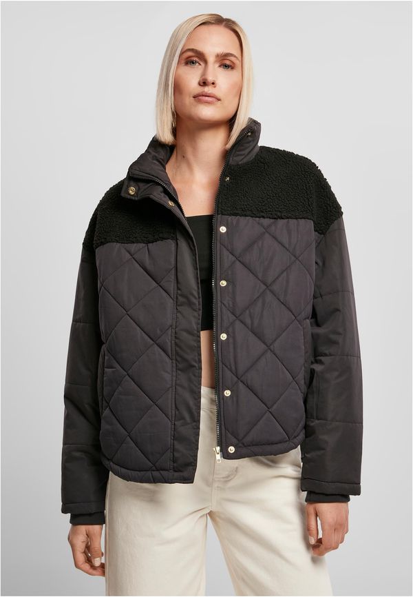 Urban Classics Women's oversized Diamond Quilt Puffer Jacket black