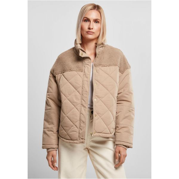 Urban Classics Women's Oversized Diamond Quilt Puffer Jacket softtaupe