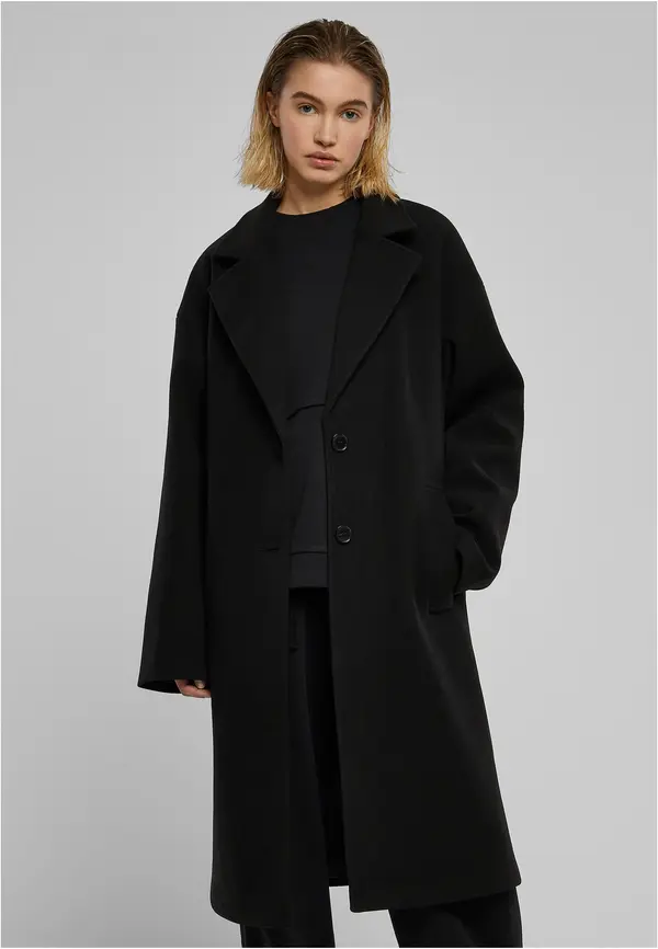 Urban Classics Women's oversized long coat black