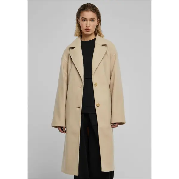 Urban Classics Women's Oversized Long Wet Sand Coat