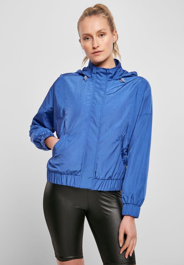 Urban Classics Women's Oversized Shiny Nylon Jacket Sports Blue Color