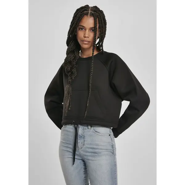 Urban Classics Women's Oversized Short Raglan Crew Black
