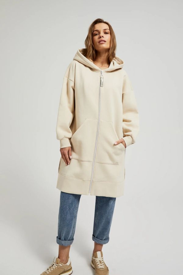 Moodo Women's oversized sweatshirt MOODO - beige