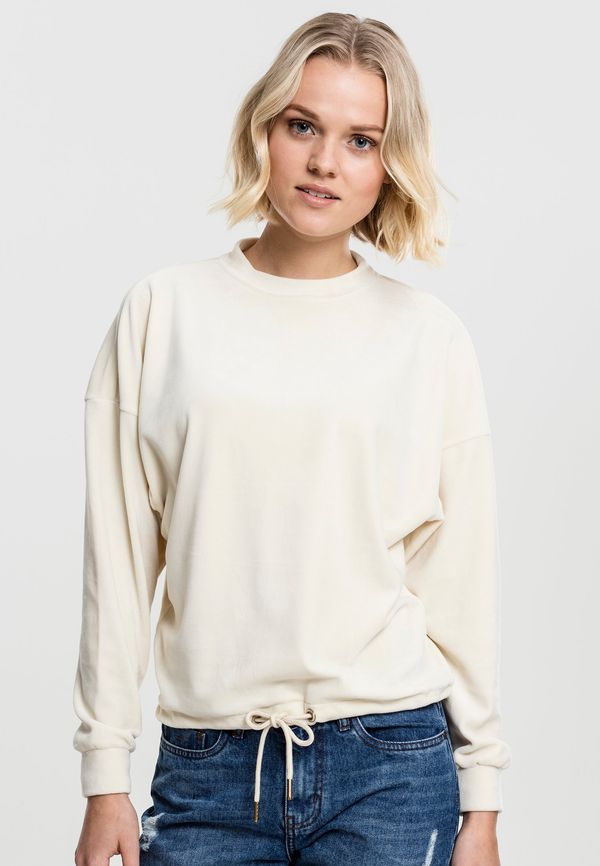 Urban Classics Women's Oversized Velvet Crew Sand