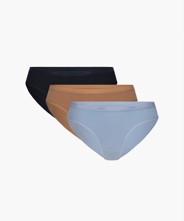 Atlantic Women's Panties ATLANTIC Sport 3Pack - Dark Beige/Dark Blue/Pastel Blue