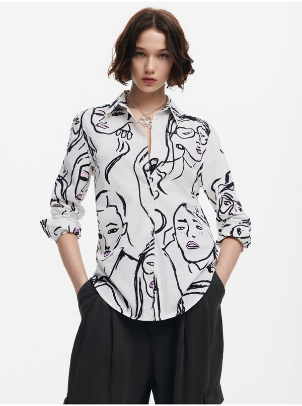 DESIGUAL Women's patterned shirt Desigual Faces - Women