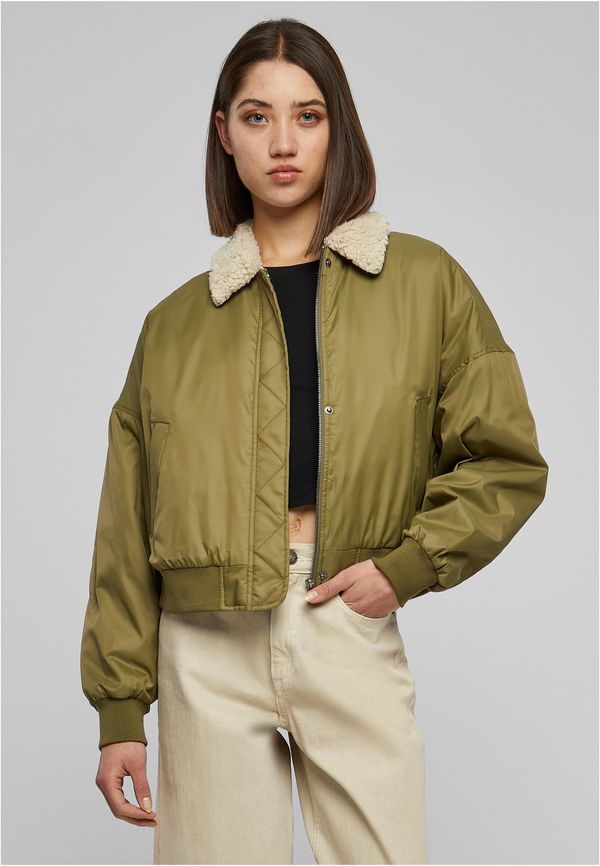 UC Ladies Women's Pilot Bomber Jacket Tiniolive/Sand