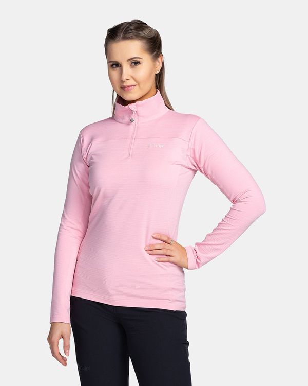 Kilpi Women's pink sports sweatshirt with stand-up collar Kilpi MONTALE