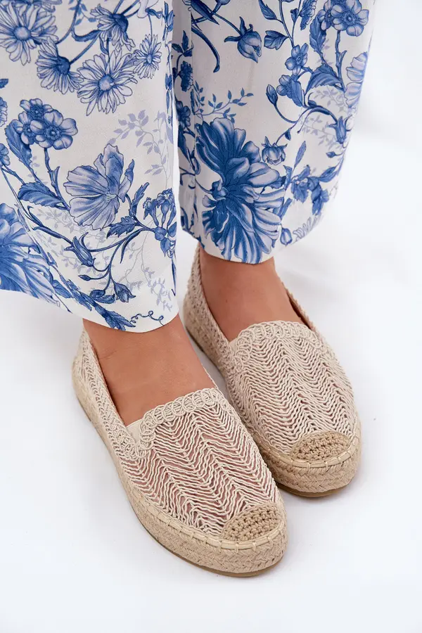VINCEZA Women's Platform Espadrilles Beige Vinceza 17392