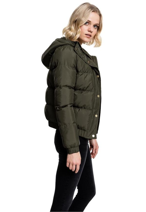 UC Ladies Women's Puffer Hooded Jacket - Dark Olive