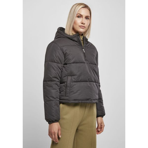 Urban Classics Women's Puffer Pull Over Black Jacket