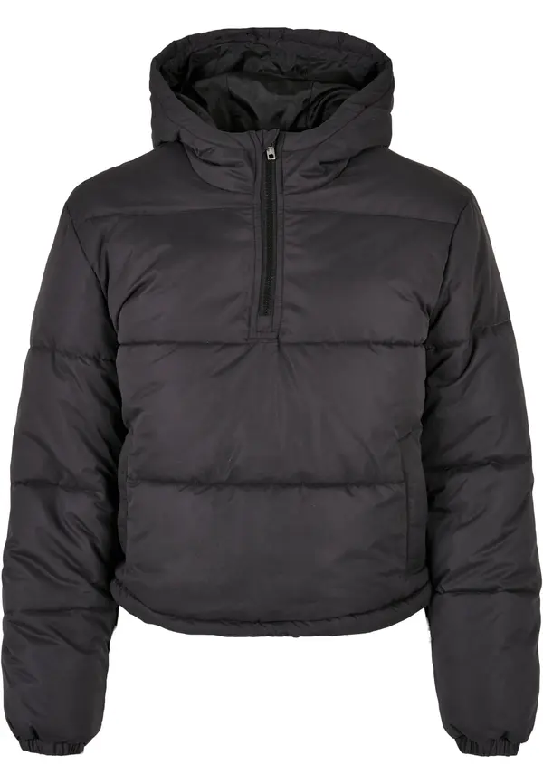 Urban Classics Women's Puffer Pull Over Black Jacket