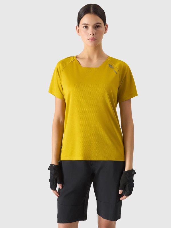 4F Women's quick-drying cycling T-shirt 4F - yellow