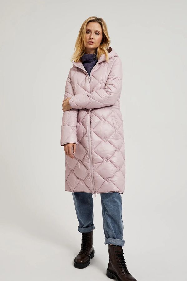 Moodo Women's quilted jacket MOODO - pink