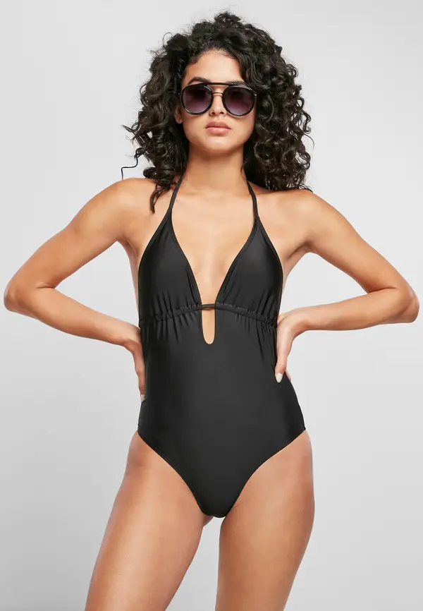 Urban Classics Women's recycled triangle swimsuit black