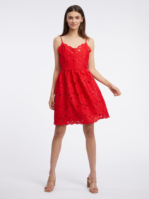 Orsay Women's red lace dress ORSAY