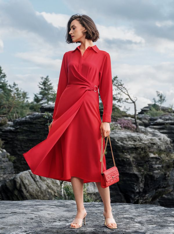 Orsay Women's red midi dress ORSAY