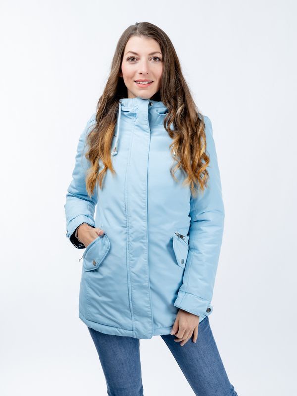 Glano Women's reversible parka GLANO - light/dark blue