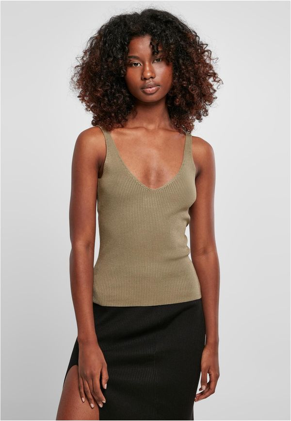 Urban Classics Women's rib knit in khaki color