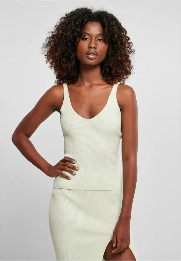 Urban Classics Women's ribbed knit light mint