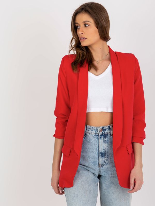 Fashionhunters Women's ruffle jacket Adela red